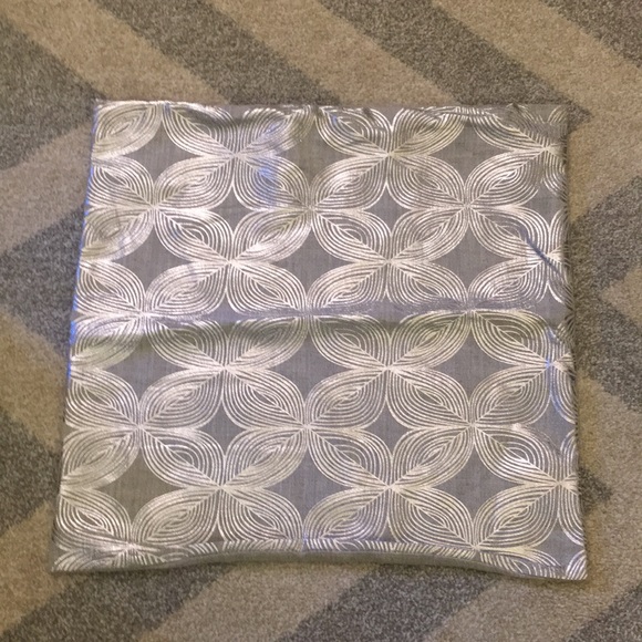 Silver Throw Pillow Cover - Picture 1 of 4
